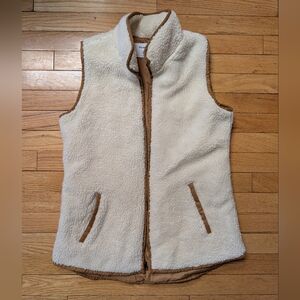 Old Navy Cream and Tan Sherpa Vest